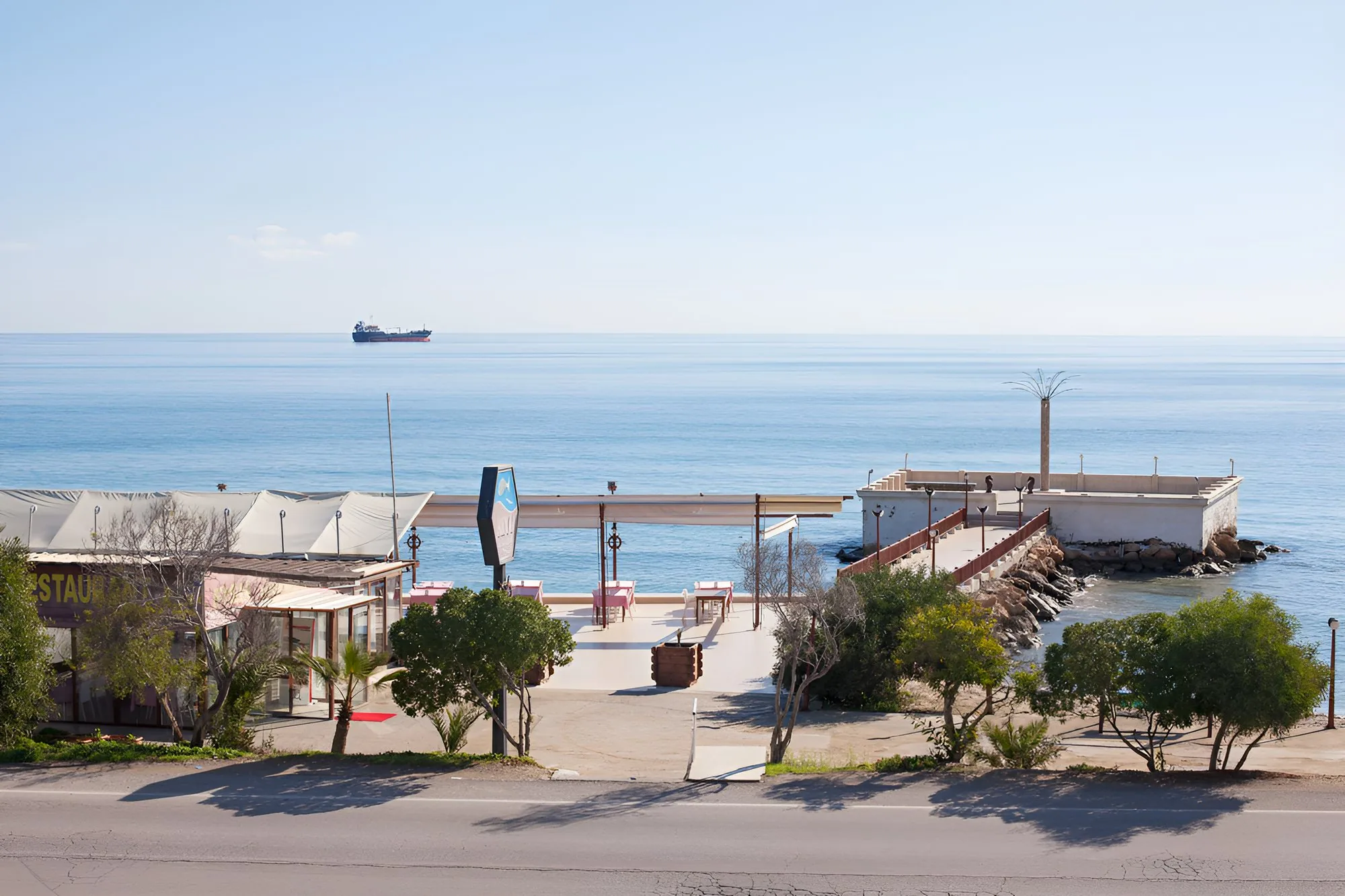 Sea view from a room balcony
