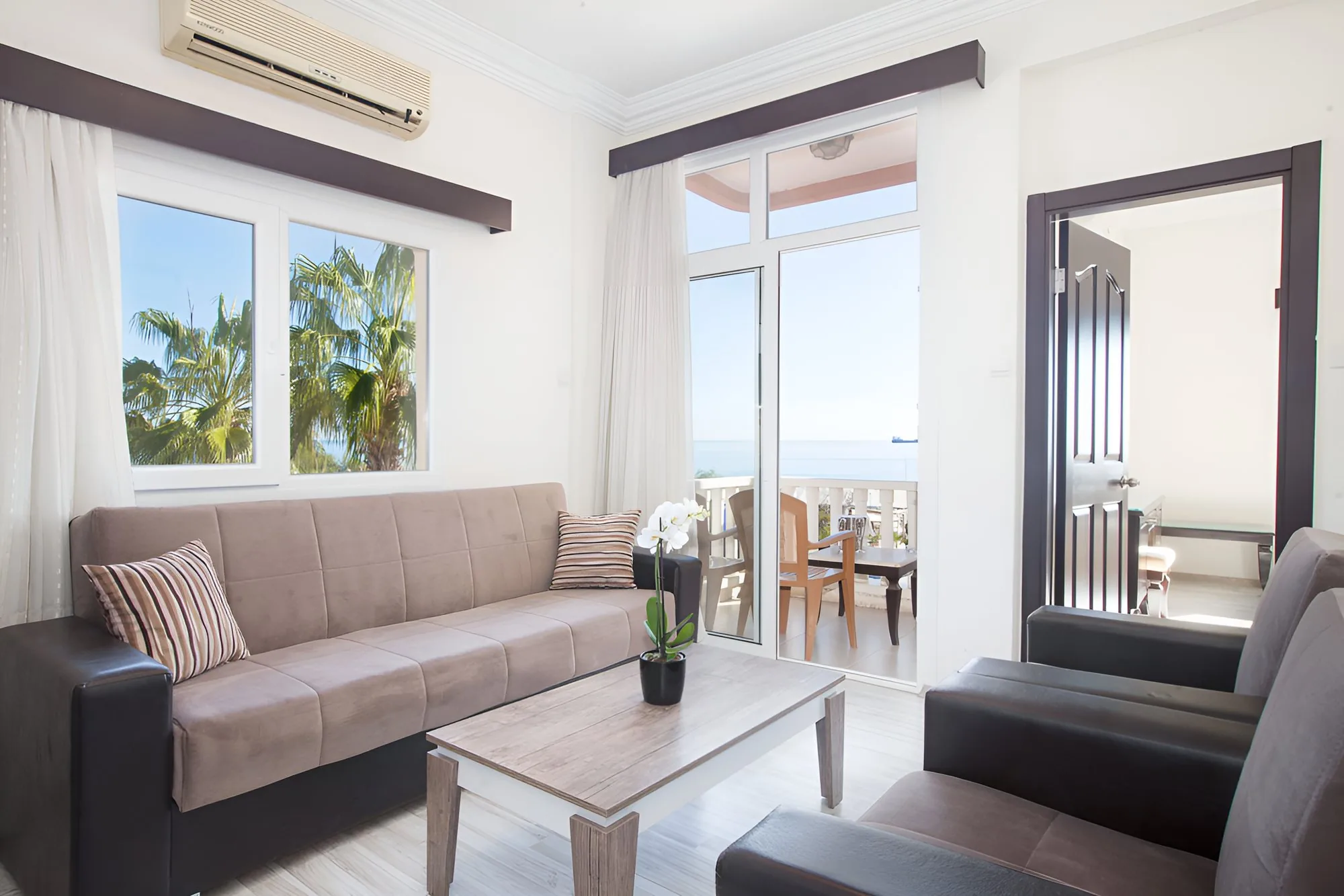 Family suite sitting area with sofa