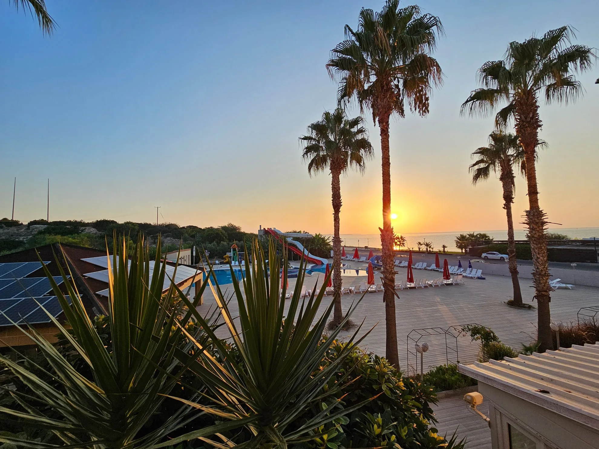 Sunrise over the beach at Boğaz
